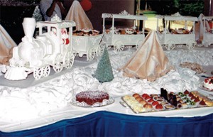 Santa’s sugar train filled with goodies.