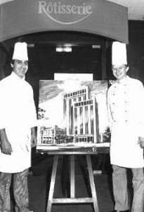 My sugar painting of Houston InterContinental hotel. With Executive Chef Egon Hoffman