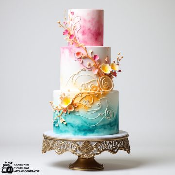 Vintage French Velvet Floral Cake