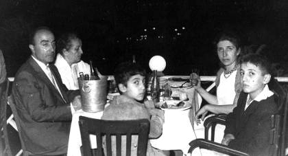 Me (middle) having dinner with family.