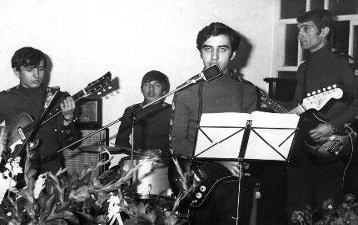 Performing at a friend's wedding.